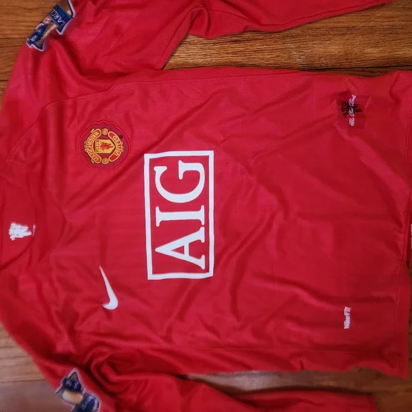 2007/08 Ronaldo long sleeved manchester united home kit jersey - Picture 4 of 5